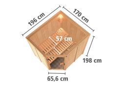 fínska sauna KARIBU SIIRIN (71376)