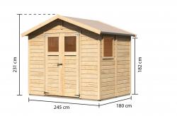 drevený domček KARIBU DALIN 1 (144438) SET
