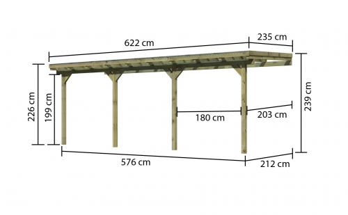 drevená pergola KARIBU ECO 1C (64649)