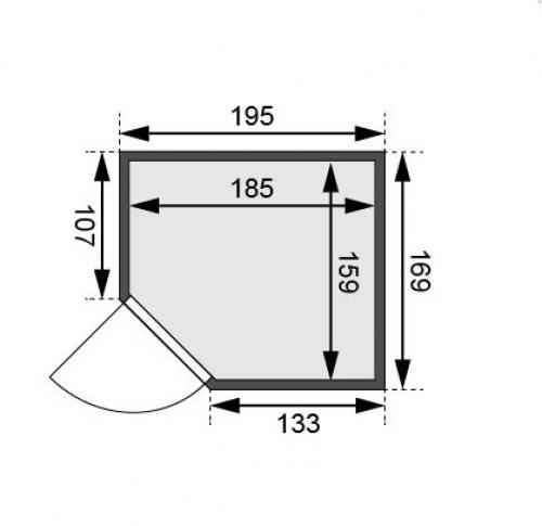fínska sauna KARIBU ELEA (6170)