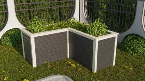 vyvýšený záhon KARIBU HOCHBEET 190 L-FORM (23622) terragrau