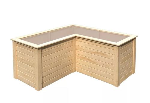 vyvýšený záhon KARIBU HOCHBEET 280 L-FORM (23626) natur